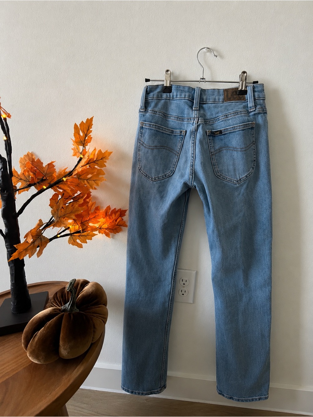 Lee Light Wash Straight-Leg Jeans